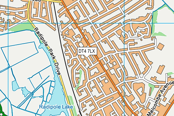DT4 7LX map - OS VectorMap District (Ordnance Survey)