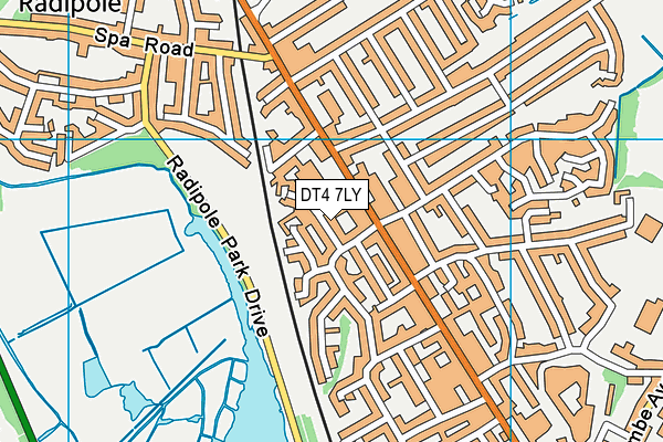 DT4 7LY map - OS VectorMap District (Ordnance Survey)