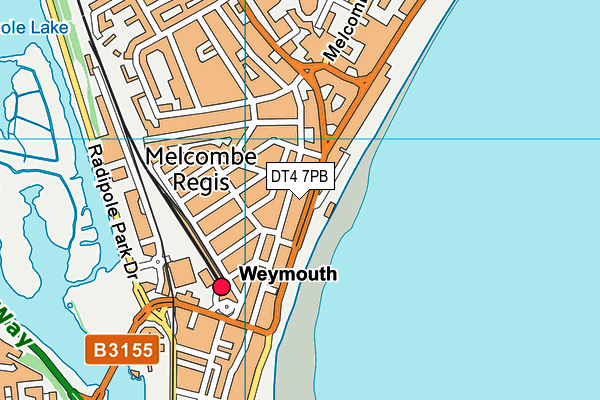 DT4 7PB map - OS VectorMap District (Ordnance Survey)