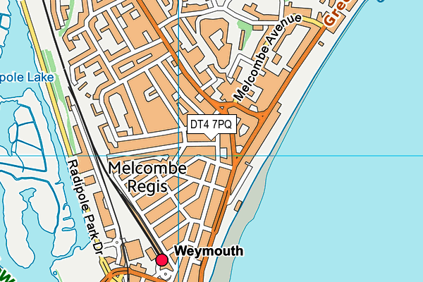 DT4 7PQ map - OS VectorMap District (Ordnance Survey)