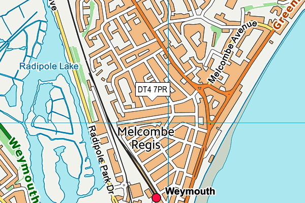 DT4 7PR map - OS VectorMap District (Ordnance Survey)