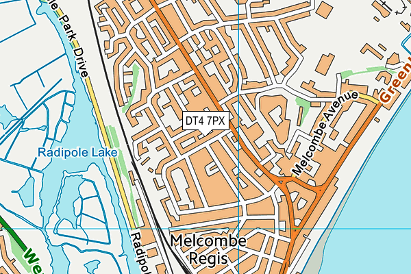 DT4 7PX map - OS VectorMap District (Ordnance Survey)