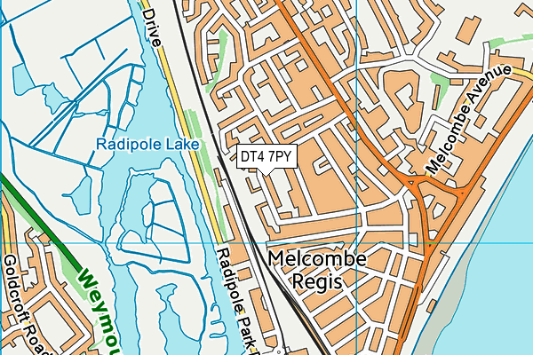 DT4 7PY map - OS VectorMap District (Ordnance Survey)
