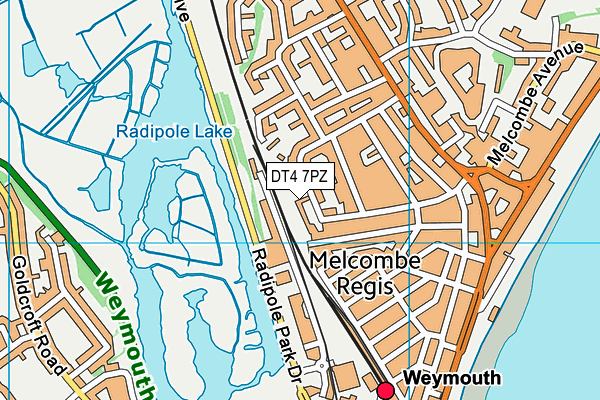 DT4 7PZ map - OS VectorMap District (Ordnance Survey)