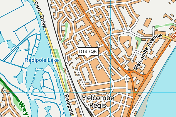 DT4 7QB map - OS VectorMap District (Ordnance Survey)