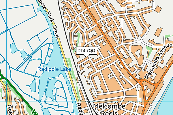 DT4 7QQ map - OS VectorMap District (Ordnance Survey)