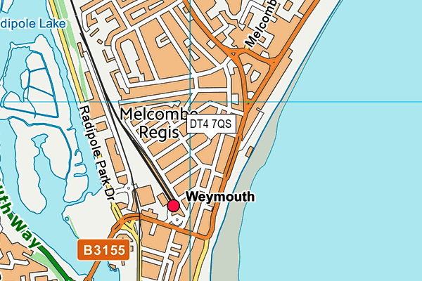 DT4 7QS map - OS VectorMap District (Ordnance Survey)