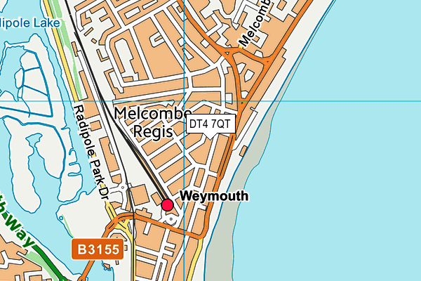 DT4 7QT map - OS VectorMap District (Ordnance Survey)