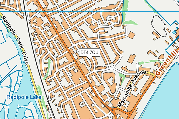 DT4 7QU map - OS VectorMap District (Ordnance Survey)