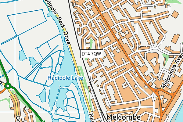 DT4 7QW map - OS VectorMap District (Ordnance Survey)