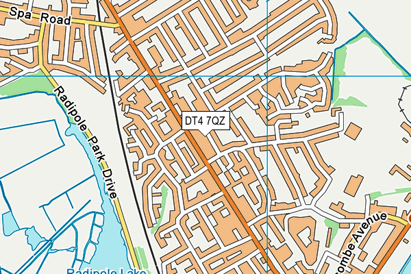 DT4 7QZ map - OS VectorMap District (Ordnance Survey)