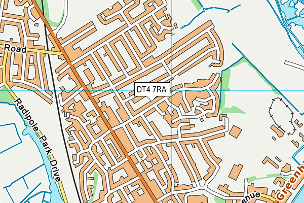 DT4 7RA map - OS VectorMap District (Ordnance Survey)