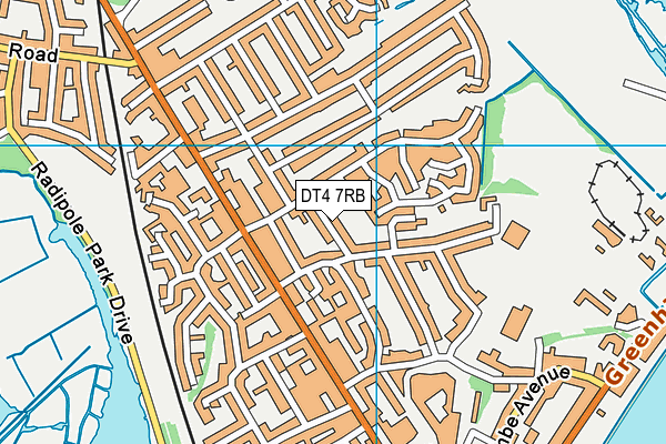 DT4 7RB map - OS VectorMap District (Ordnance Survey)