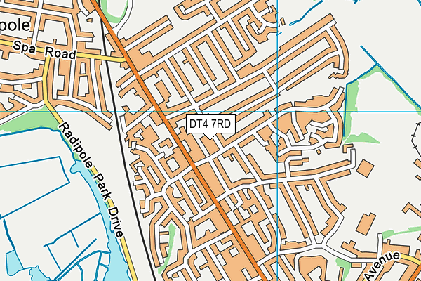 DT4 7RD map - OS VectorMap District (Ordnance Survey)