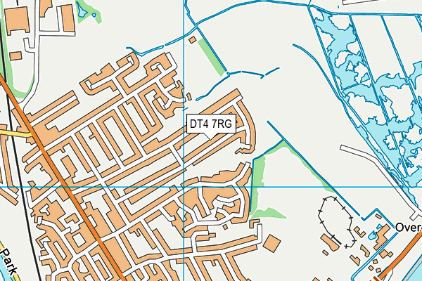 DT4 7RG map - OS VectorMap District (Ordnance Survey)