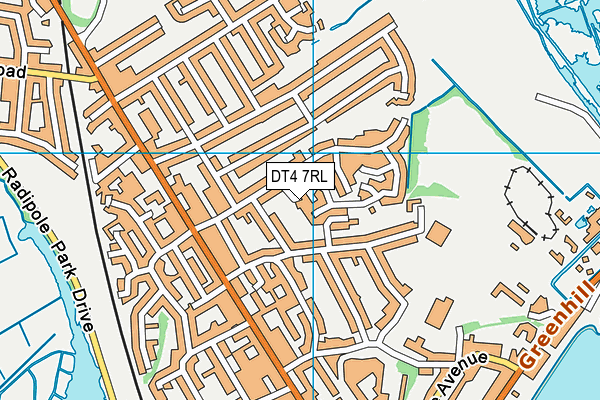 DT4 7RL map - OS VectorMap District (Ordnance Survey)