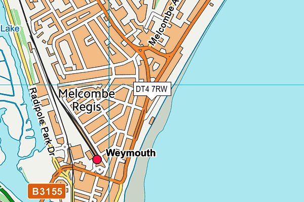 DT4 7RW map - OS VectorMap District (Ordnance Survey)