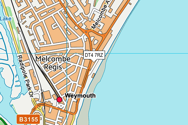 DT4 7RZ map - OS VectorMap District (Ordnance Survey)