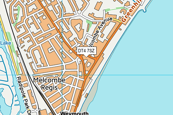 DT4 7SZ map - OS VectorMap District (Ordnance Survey)