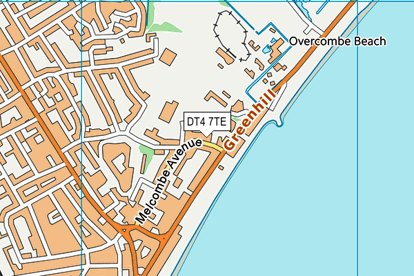 DT4 7TE map - OS VectorMap District (Ordnance Survey)