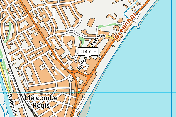 DT4 7TH map - OS VectorMap District (Ordnance Survey)