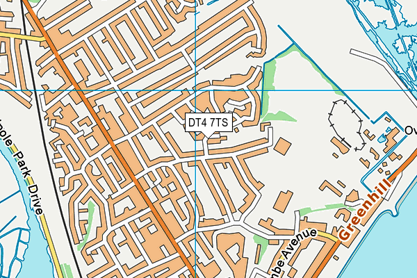 DT4 7TS map - OS VectorMap District (Ordnance Survey)
