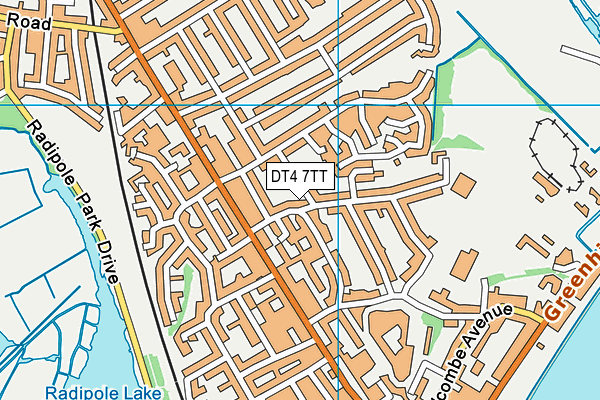 DT4 7TT map - OS VectorMap District (Ordnance Survey)