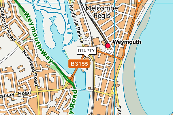 DT4 7TY map - OS VectorMap District (Ordnance Survey)