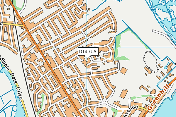 DT4 7UA map - OS VectorMap District (Ordnance Survey)