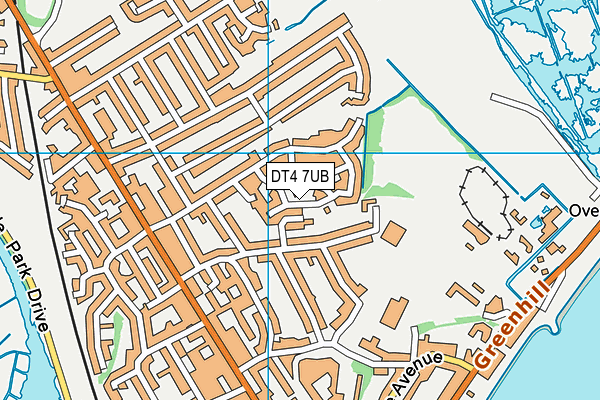 DT4 7UB map - OS VectorMap District (Ordnance Survey)