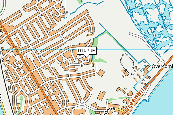 DT4 7UE map - OS VectorMap District (Ordnance Survey)
