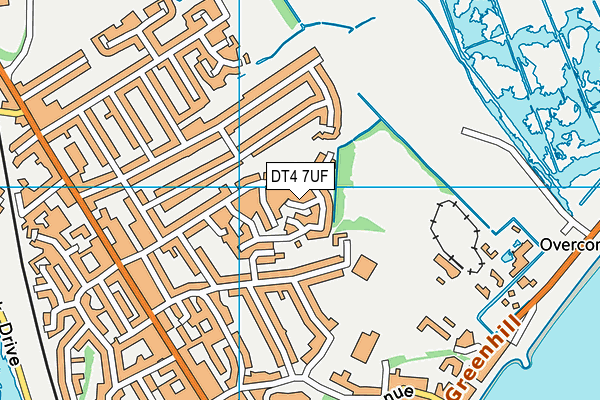 DT4 7UF map - OS VectorMap District (Ordnance Survey)