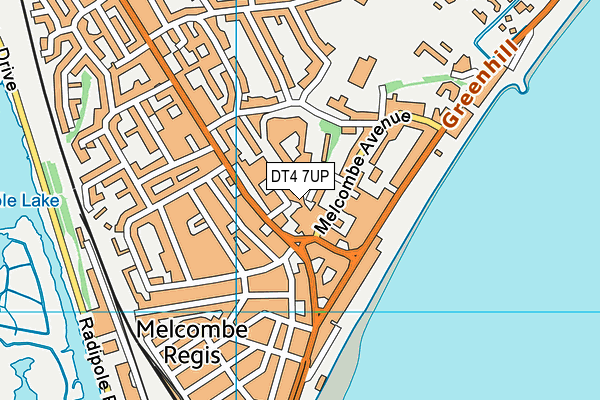 DT4 7UP map - OS VectorMap District (Ordnance Survey)