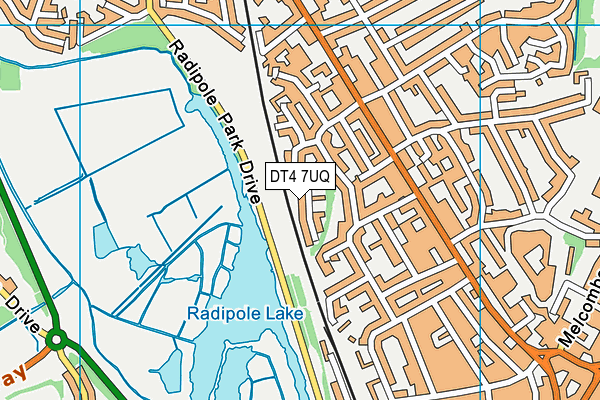 DT4 7UQ map - OS VectorMap District (Ordnance Survey)