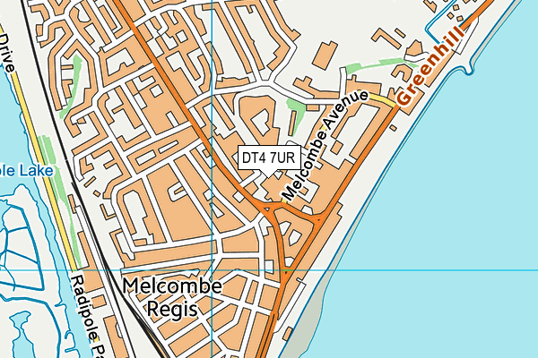 DT4 7UR map - OS VectorMap District (Ordnance Survey)