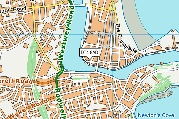 DT4 8AD map - OS VectorMap District (Ordnance Survey)