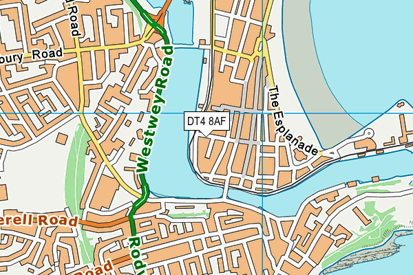 DT4 8AF map - OS VectorMap District (Ordnance Survey)