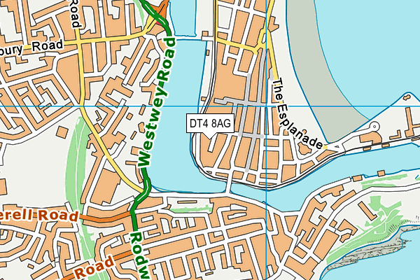 DT4 8AG map - OS VectorMap District (Ordnance Survey)