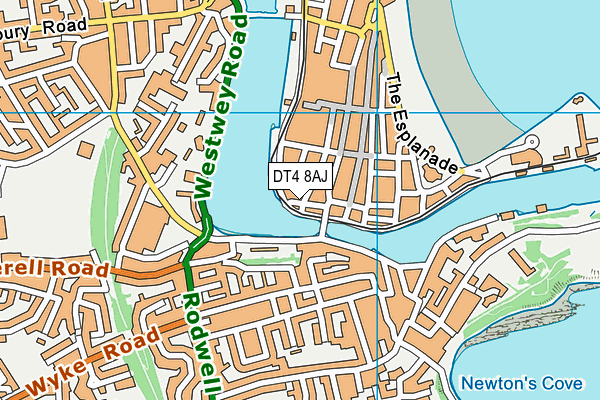 DT4 8AJ map - OS VectorMap District (Ordnance Survey)