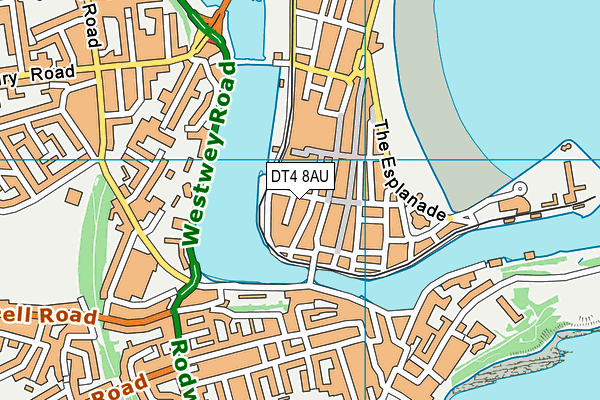 DT4 8AU map - OS VectorMap District (Ordnance Survey)