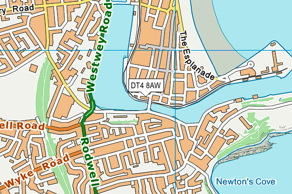 DT4 8AW map - OS VectorMap District (Ordnance Survey)
