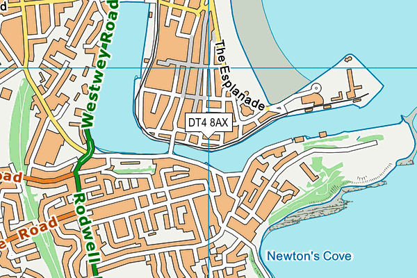 DT4 8AX map - OS VectorMap District (Ordnance Survey)