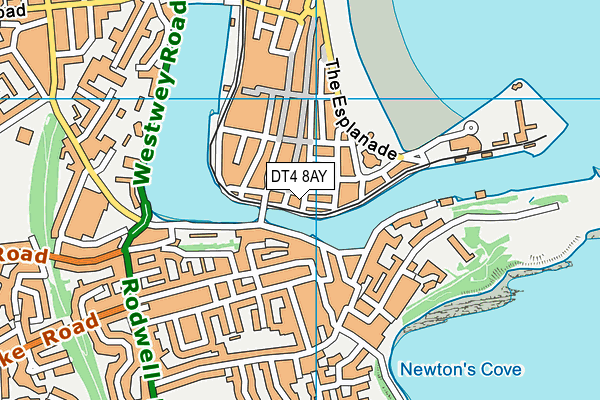 DT4 8AY map - OS VectorMap District (Ordnance Survey)