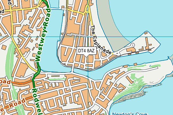 DT4 8AZ map - OS VectorMap District (Ordnance Survey)