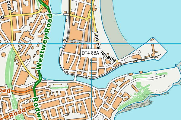 DT4 8BA map - OS VectorMap District (Ordnance Survey)