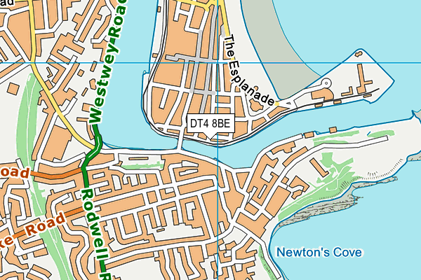 DT4 8BE map - OS VectorMap District (Ordnance Survey)