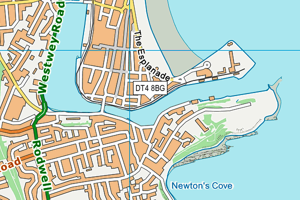 DT4 8BG map - OS VectorMap District (Ordnance Survey)