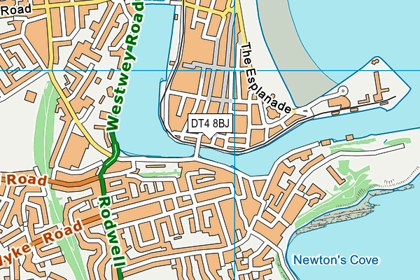 DT4 8BJ map - OS VectorMap District (Ordnance Survey)