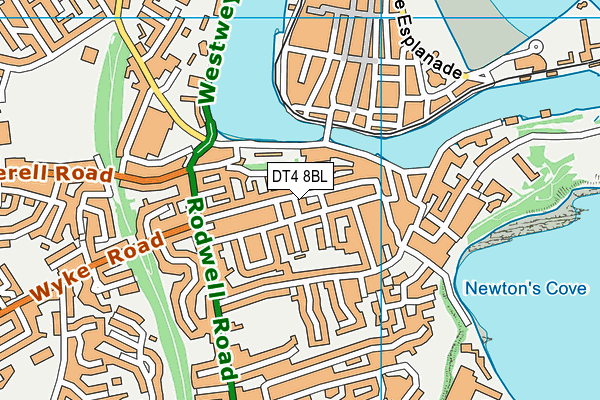 DT4 8BL map - OS VectorMap District (Ordnance Survey)