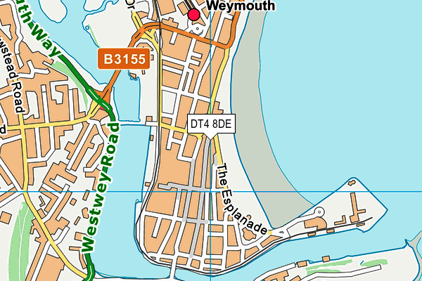 DT4 8DE map - OS VectorMap District (Ordnance Survey)